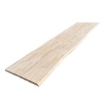 Plan de travail h�tre massif bord naturel l. 250 x l. 65 cm ep. 36 mm