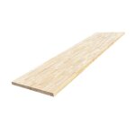 Plan de travail h�v�a massif lamell� coll� about� l. 250 cm x l. 65 cm ep. 36 mm