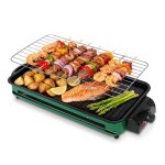 Plancha �lectrique multifonction avec thermostat r�glable l�chefrite plaque antiadh�sive et grille bbq ...