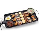 Plancha en inox - 68 * 28cm - noir - plancha lectrique - puissance 1355w - quiienclee