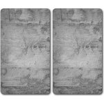 Lot de 2 plaques de protection en verre bton - gris - l 50 x l 285 cm