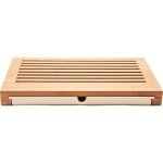 Planche  dcouper - alessi - sbriciola - bois de bambou - tiroir  miettes - design contemporain