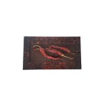 Planche � d�couper en verre 52 x 30 cm d�cor piments