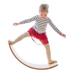 Planche d?�quilibre - ginger home - bois naturel - 82x30x15 cm - jouet montessori �ducatif