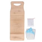 Planche � laver en bambou pratique pour le lavage � la main du linge pour la maison et l�cole longueur ...