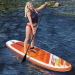 Planche � pagaie gonflable - bestway - aqua journey 65349 - orange - 274x76x12 cm