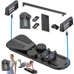 Planche de pilates multifonctionnelle pour les abdominaux pliable  rebond automatique - violet