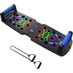 Planche de pompes avec poignes support de pompes pliable et portable avec fonction de comptage et de ...