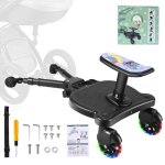 Planche poussette universelle avec roue led compatible avec 99% des poussettes contient 25kg Planche poussette universelle avec roue led compatible avec 99% des poussettes contient 25kg