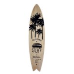 Planche  surf  bois et mtal 110x27cm - atmosphera createur d'interieur - noir