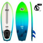 Planche de surf - cbc - sushi fish 58 - souple - rouge / blanc / bleu