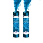 Planete fumigene fumigne a main 1 minute couleur bleu - lot de 2 - allumage frottoir dure 60 secondes ...
