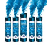 Planete fumigene fumigne a main 1 minute couleur bleu - lot de 5 - allumage frottoir dure 60 secondes ...