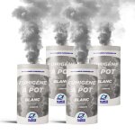 Planete fumigene fumigne en pot 2 minutes couleur blanc - lot de 4 - allumage  mche dure 120 secondes ...