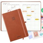Planneragenda semainier 1 semaine 2 pagesoctobre 2024  dcembre 2025couverture souple en cuir pu22 x ...