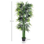 Plante artificielle 180 cm bambou artificiel avec cache - pot � sy m�prendre facile dentretien id�al ...