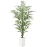 Plante artificielle 180cm palmier artificiel areca palmier artificiel luxuriant avec pot pour interieur ...