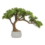 Bonsa artificiel en pot polin pot en cramique vert h45cm - atmosphera createur dinterieur