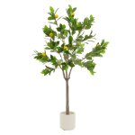 Plante artificielle citronnier ml - design 160 cm en plastique avec pot pour int�rieur et ext�rieur