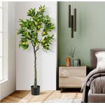 Plante artificielle ext�rieur int�rieur - relax4life - citrons simul�s - pots de fleurs rempl - citronnier ...