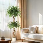 Plantes artificielles - ficus artificiel - 150 cm - grandes plantes en pot - pour lint�rieur et lext�rieur ...