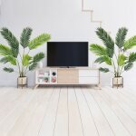 Plante artificielle int�rieur ext�rieur - relax4life - branches et feuilles naturelles - pot rempli de ...