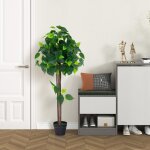 Plante artificielle int�rieur ext�rieur - relax4life - pot de fleurs en ciment - tronc en bois v�ritable ...