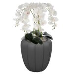 Plante artificielle - orchide - h 90 cm - pot anthracite - lgante - dcoration intrieure