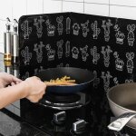 Plaque anti - projections de cuisson protection dcran anti - claboussures protection dcran 84 x 33cmcactus ...