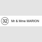 Plaque boite aux lettres avec numero - 100x25mm - blanche - 1 ligne