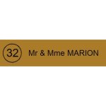 Plaque boite aux lettres avec numero - 100x25mm - bronze - 1 ligne