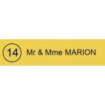 Plaque boite aux lettres avec numero - 100x25mm - or - 1 ligne