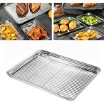Plaque de cuisson en acier inoxydable pour barbecue grille de cuisson avec cadre 31 x 24 x 25 cm odipie ...