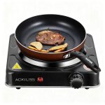 Plaque de cuisson electrique portable 1000w cuisiniere electrique 5 niveaux de chauffage parfaite pour ...