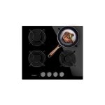 Plaque de cuisson à gaz - bolero - squad g 4200s - verre noir - 4 foyers - 8000 w Plaque de cuisson à gaz - bolero - squad g 4200s - verre noir - 4 foyers - 8000 w