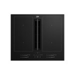 Plaque de cuisson induction - beko - hixi64701up - 4 foyers - hotte intgre - 7400 w