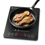 Plaque de cuisson portable amzchef 2000w 4. 5cm ultra - mince 20 niveaux de puissance minuterie de 3 ...