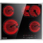 Table de cuisson amzchef plaque induction vitrocramique 6600w avec 4 feux 9 niveaux de puissance contrle ...