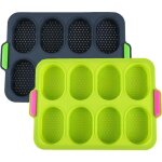 Plaques de cuisson - yyv - lot de 2 - antiadh�sives - perfor�es - pour baguettes et pains