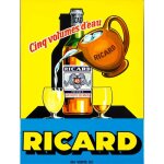 Plaque d�co - ricard - aluminium - vintage r�tro - 20x30cm