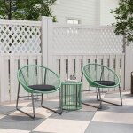Plaque �paissie polyrattan ensemble de meubles de jardin 2 personnes salon ext�rieur meubles de balcon ...