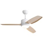Plaque paissie46 avec lampe ventilateur de plafond pour chambre  coucher 3 lames abs 6 vitesses dc ...