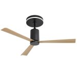 Plaque paissie52 ventilateur de plafond encastr moderne avec lumire led et tlcommande 3 lames abs ...