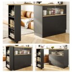 Plaque paissiedurable 360  table de salle  manger pivotante (corps principal 90 x 45 x 100 cm) noir ...