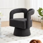Plaque �paissiefauteuils daccent rotatifs � 360 degr�s fauteuil rond avec large rembourrage fauteuil ...