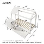 Plaque �paissielit denfant 90x200 cm en bois massif avec tiroirs et table de nuit amovible - lit au sol ...