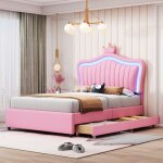Plaque épaissielit denfant lit rembourré 90 x 200 cm rose couronne fille cadre de lit simple cuir pu ... Plaque épaissielit denfant lit rembourré 90 x 200 cm rose couronne fille cadre de lit simple cuir pu ...