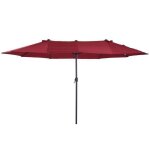 Plaque �paissieparasol parasol de jardin 455 x 270 cm parasol de march� double parasol de terrasse avec ...