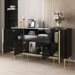 Plaque paissiesideboard commode noire brillante avec 1 tiroir commode commode de chambre sideboard noir ...