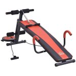 Plaque �paissiesit up bank banc dentra�nement pour abdominaux r�glable rembourr� 120kg de charge rouge ...